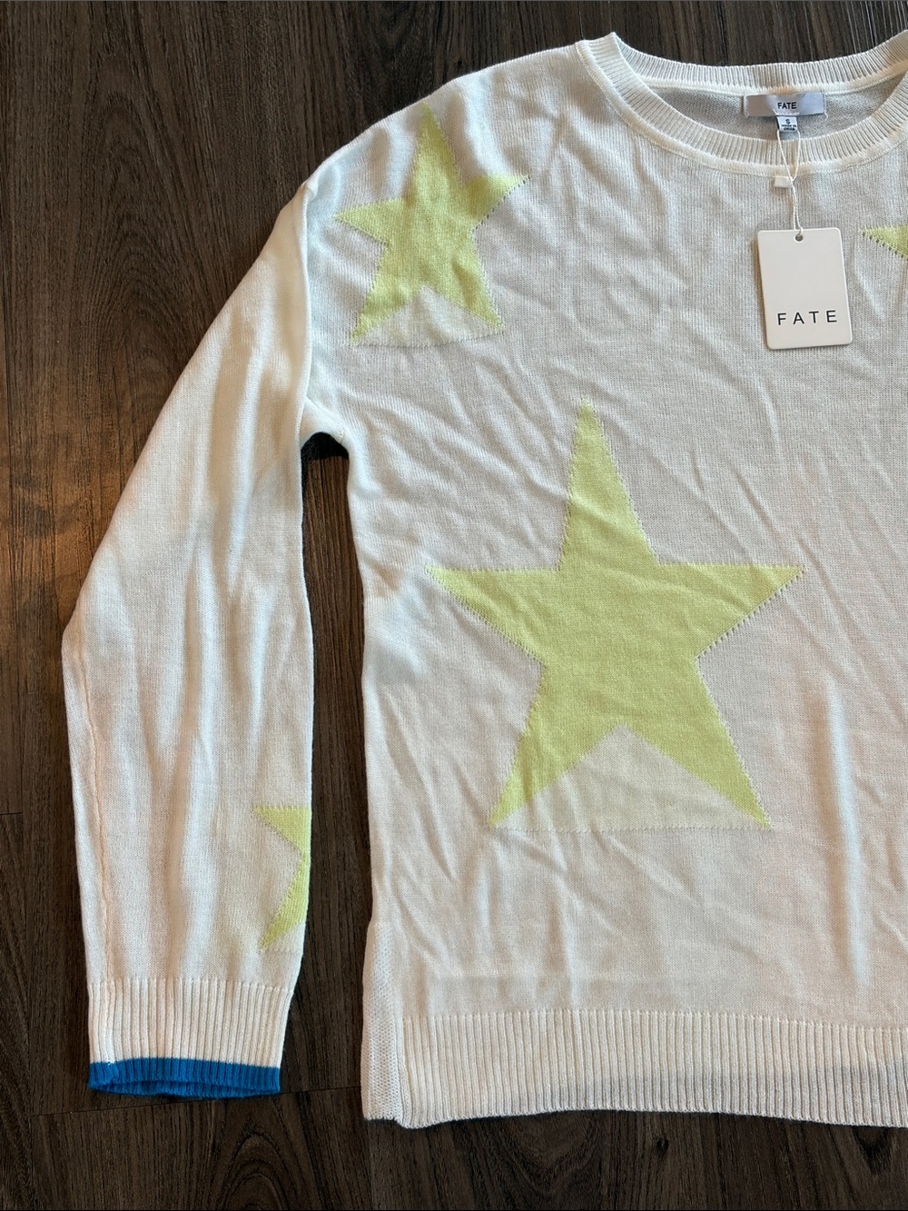 Fate Stars Top - Neon Yellow and Blue